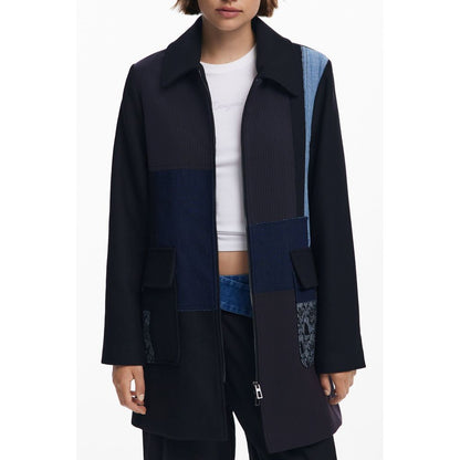 Chaqueta negra de algodón para mujer