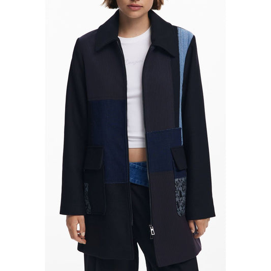 Chaqueta negra de algodón para mujer