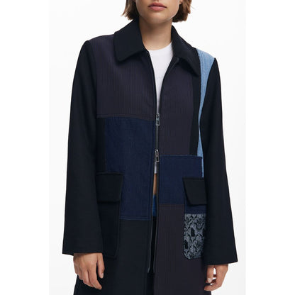 Chaqueta negra de algodón para mujer
