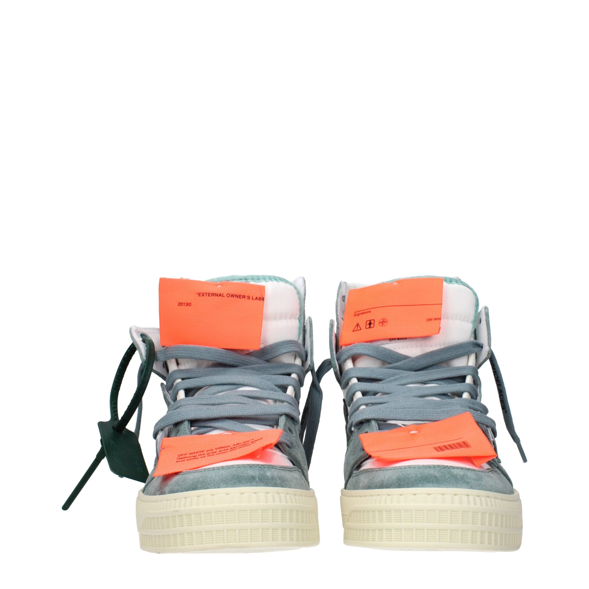 White Fabric High Tops