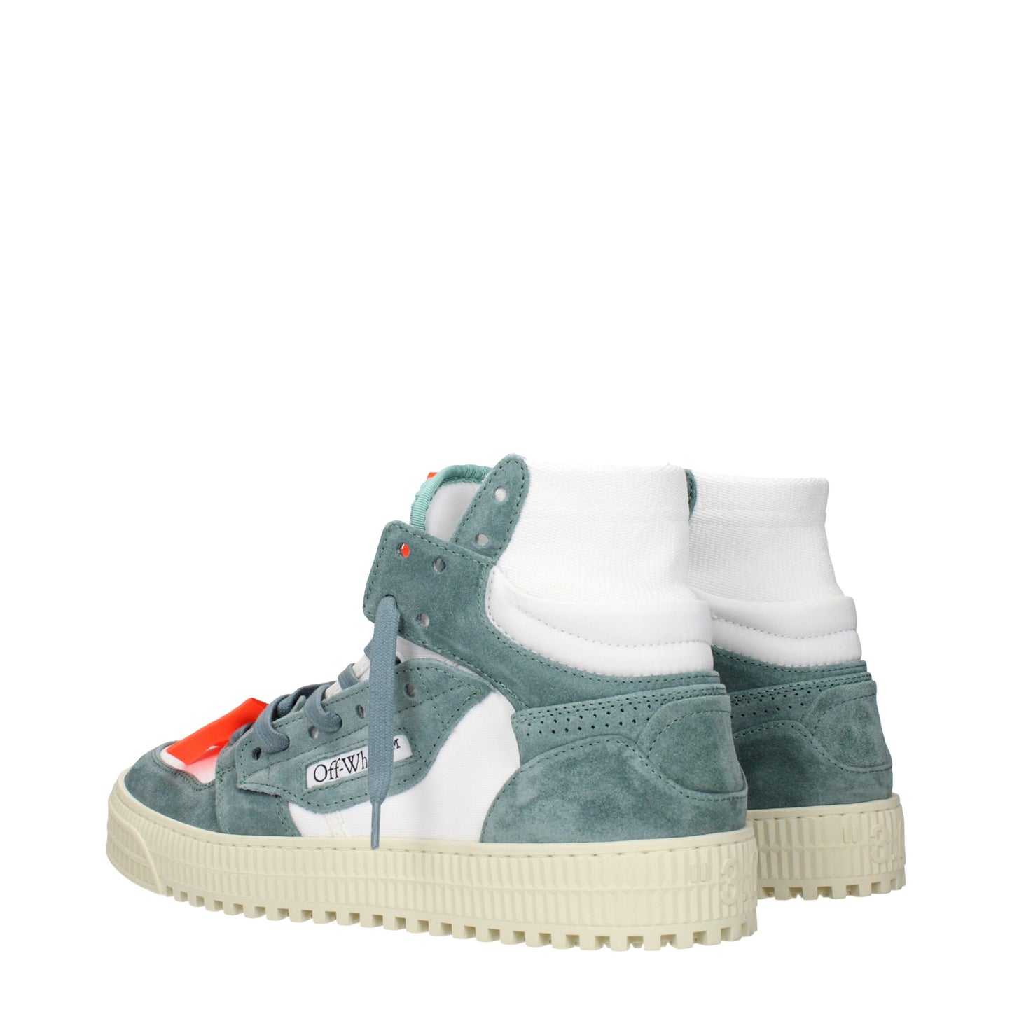 White Fabric High Tops