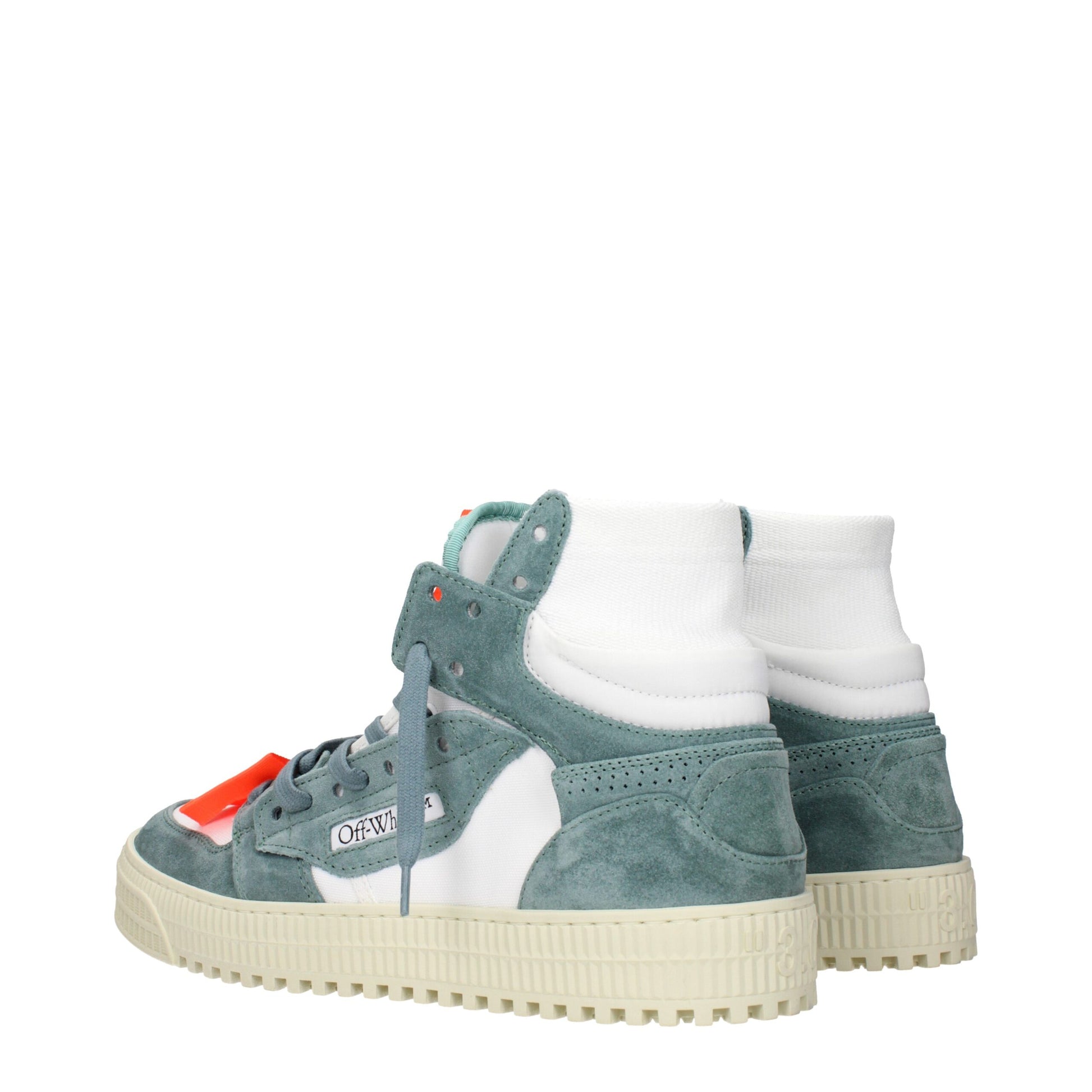 White Fabric High Tops