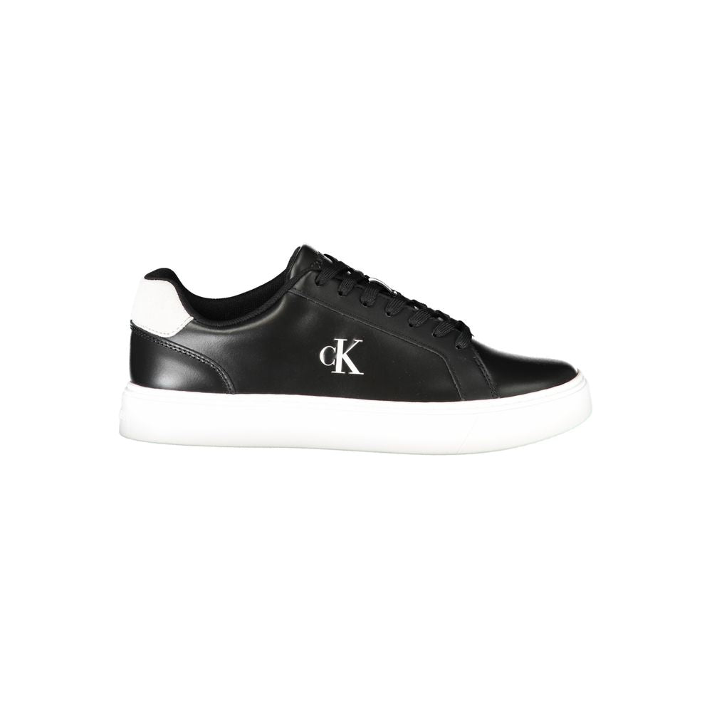 Sneaker de cuero negro para hombre