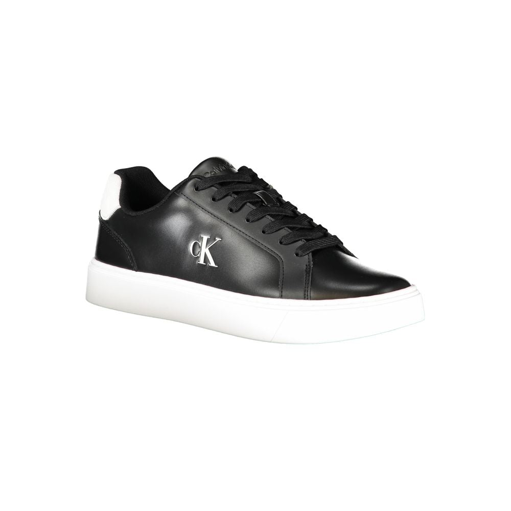 Sneaker de cuero negro para hombre