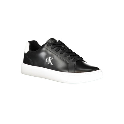 Sneaker de cuero negro para hombre