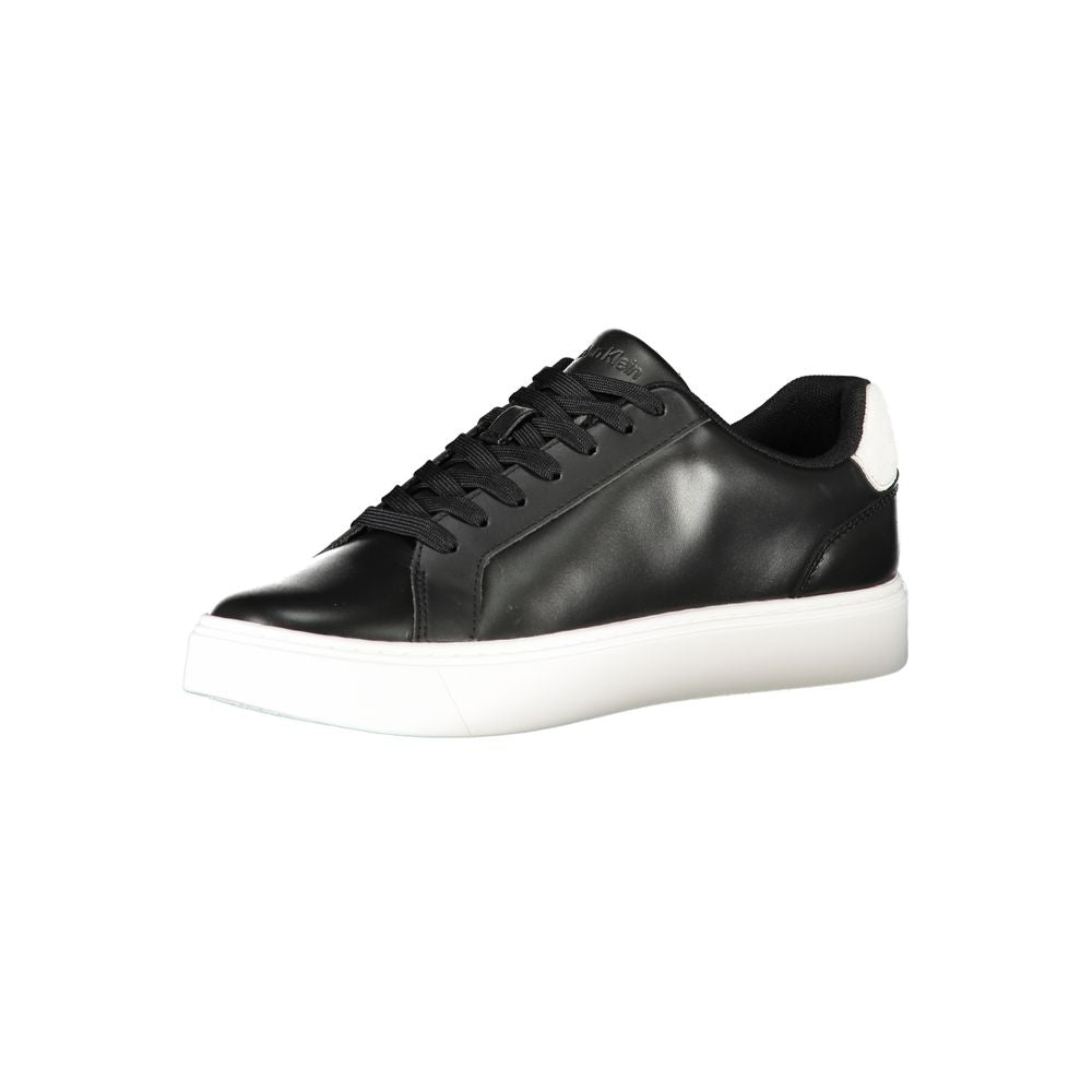 Sneaker de cuero negro para hombre