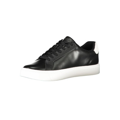 Sneaker de cuero negro para hombre