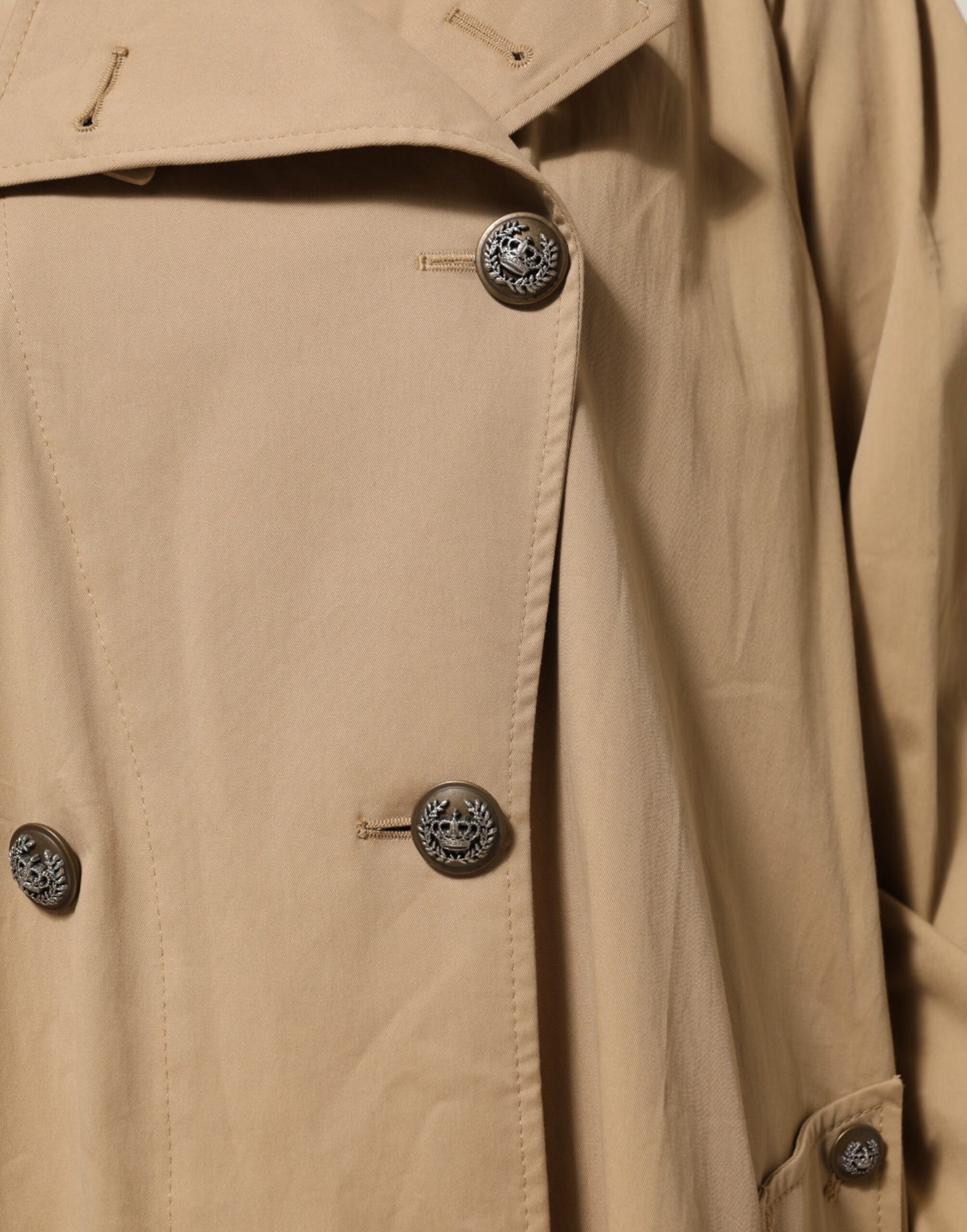 Chaquetón de doble botonadura caqui
