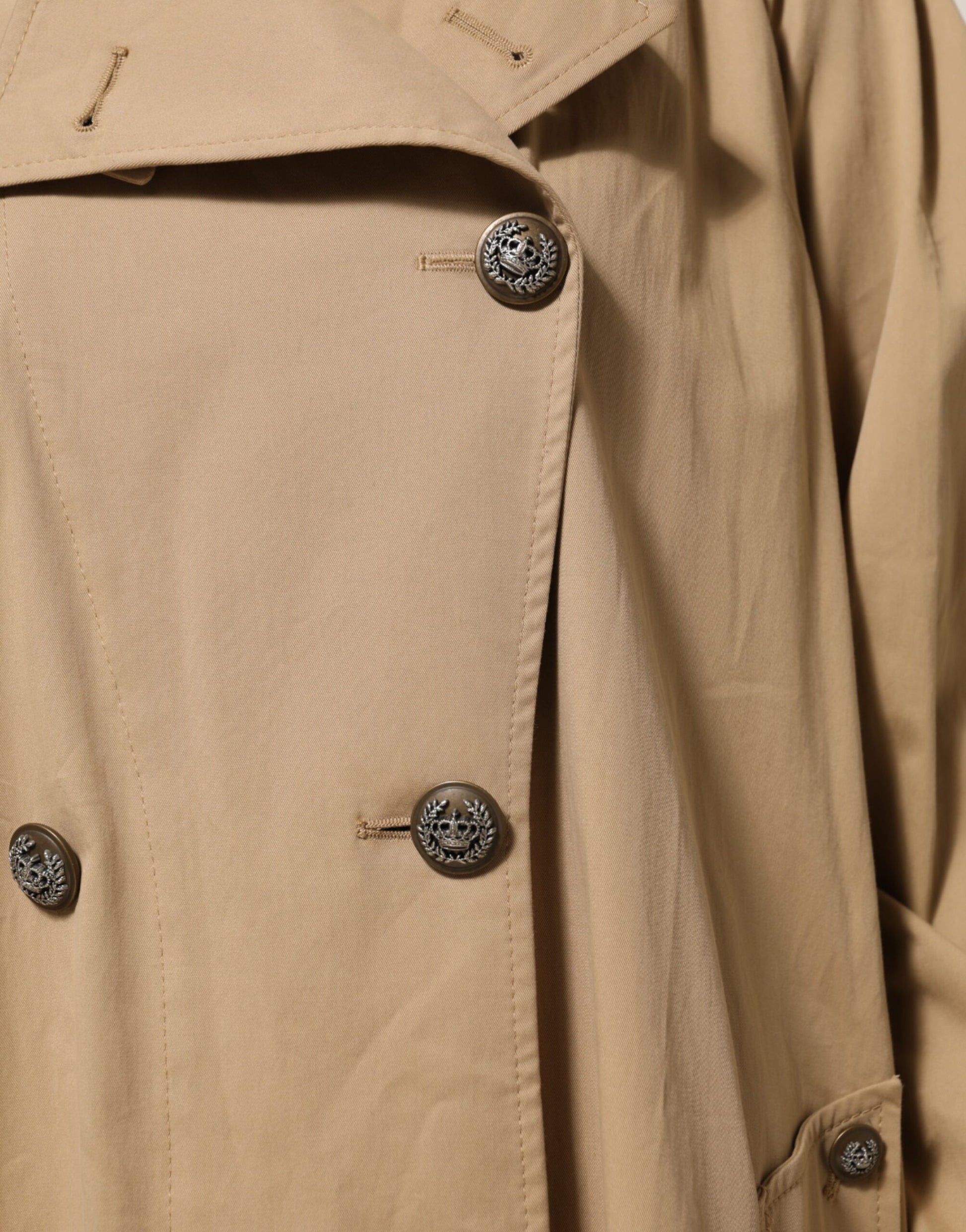 Chaquetón de doble botonadura caqui