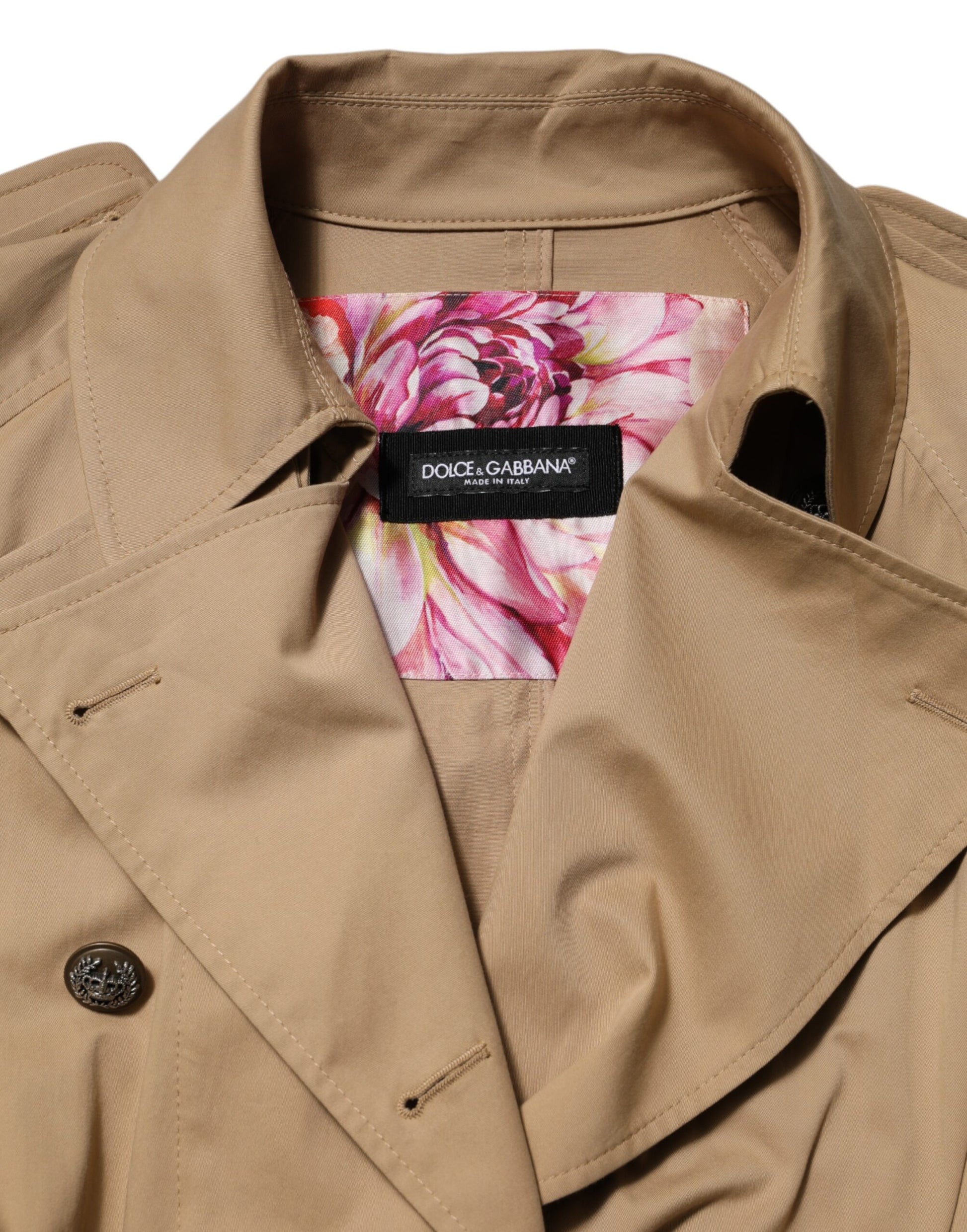 Chaquetón de doble botonadura caqui