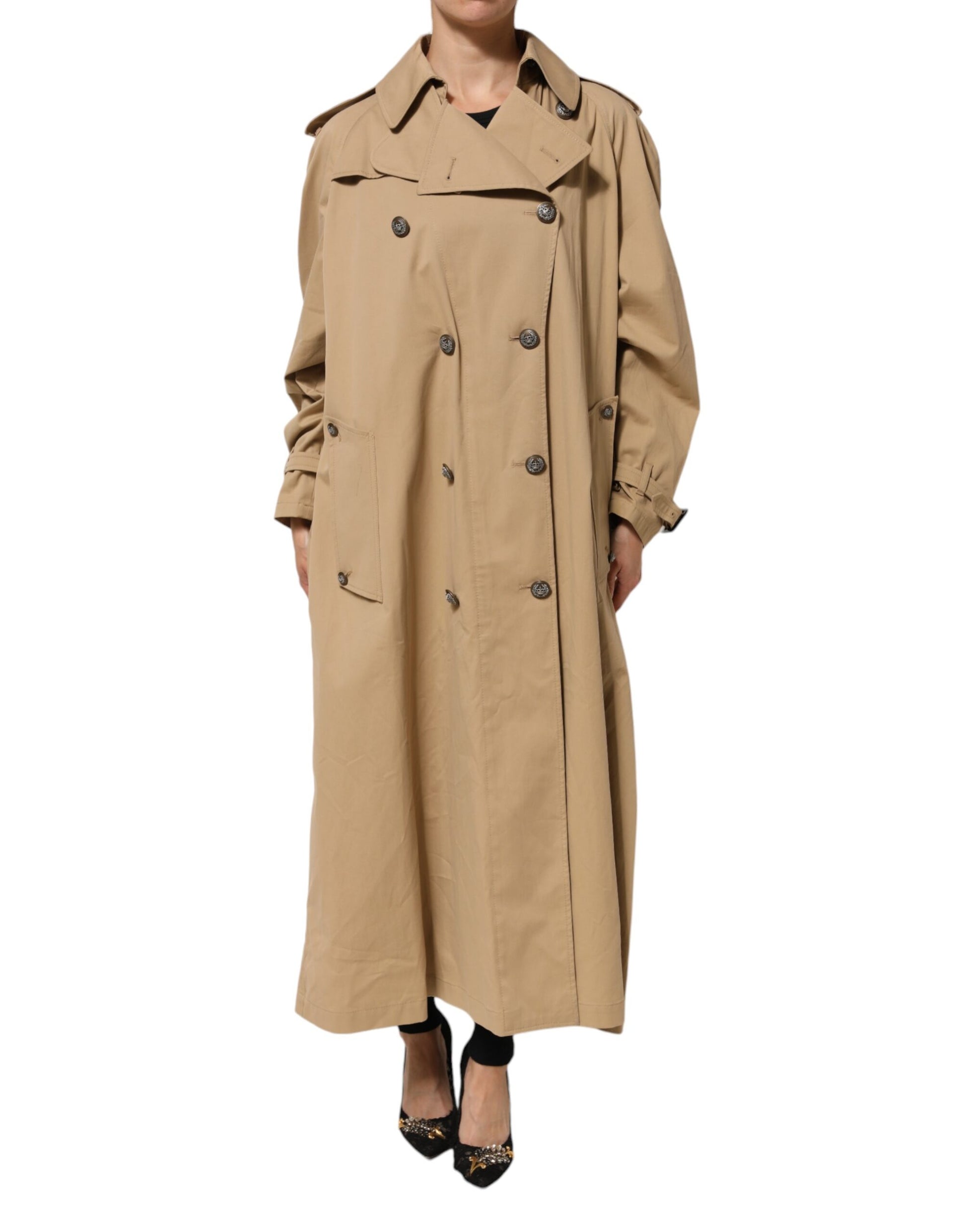 Chaquetón de doble botonadura caqui