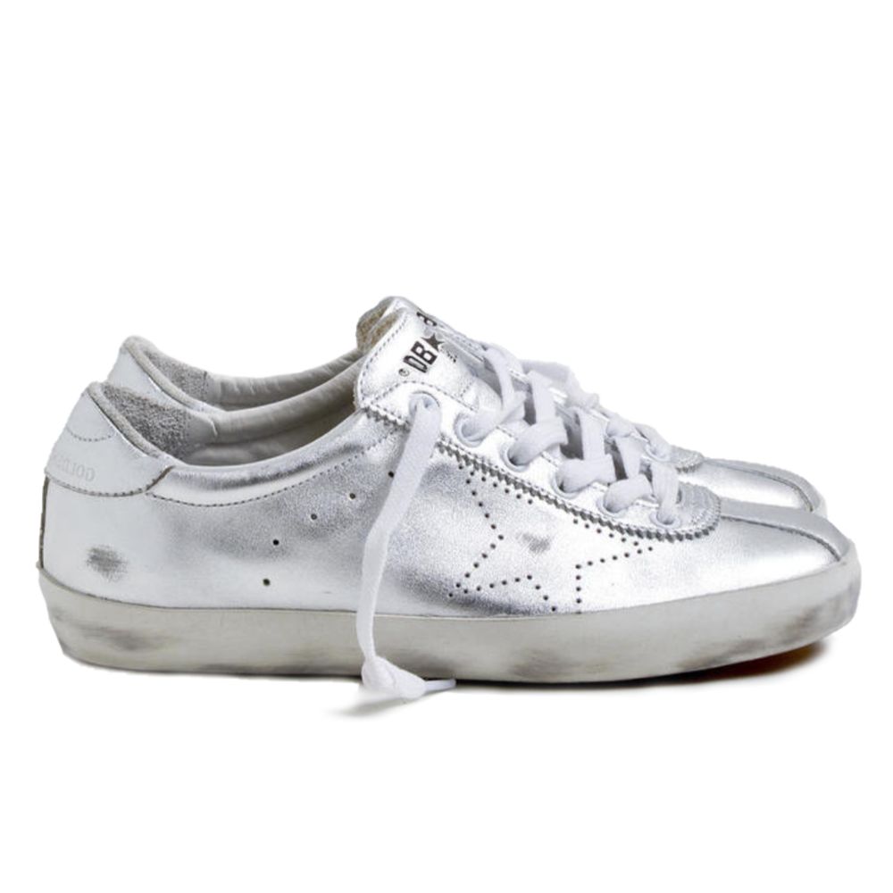 Sneaker de piel gris para hombre