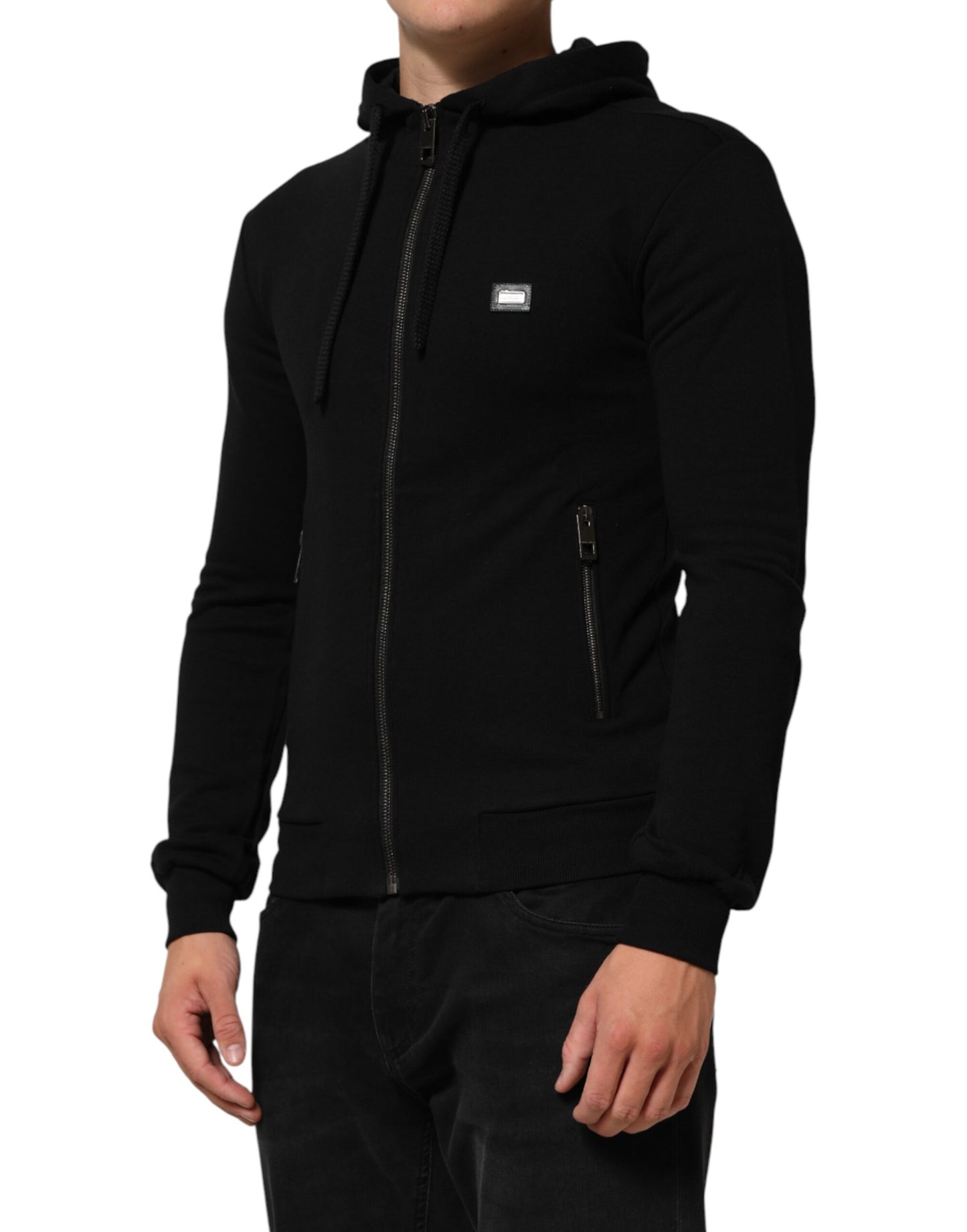 Sweater Black Cotton Hooded Men Sweatshirt Sweater