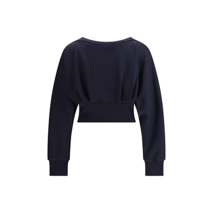 Cotton Sweatshirt with Corset Detail