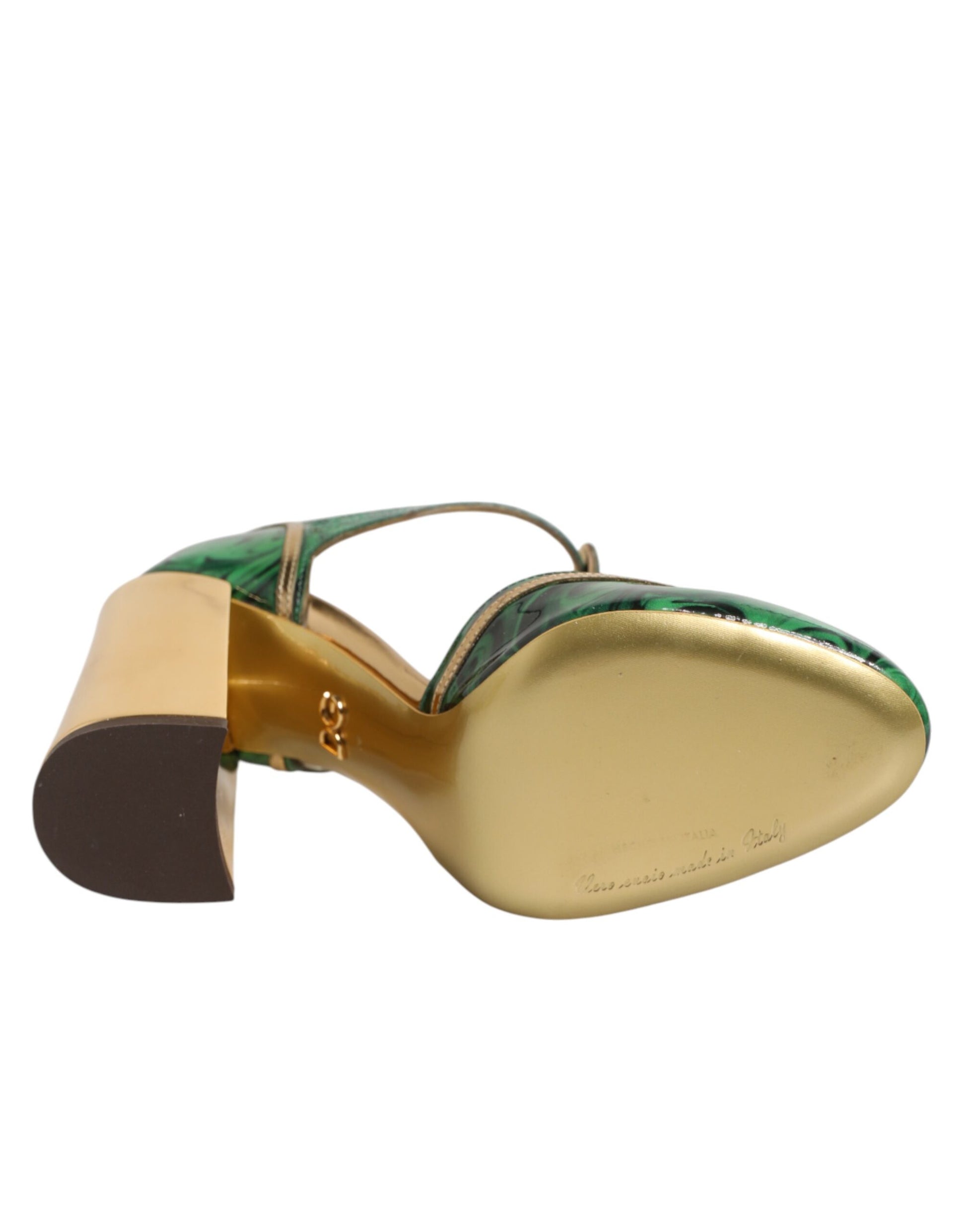 Green Patent Leather Vally Heels Pumps Shoes