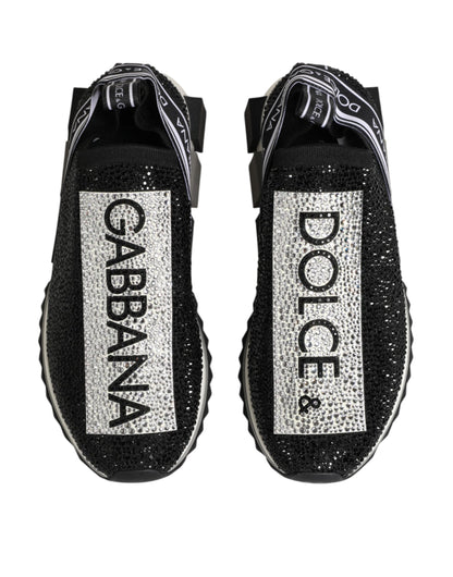 Black Silver Slip On Sorrento Sneakers Shoes