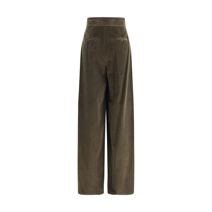 Wide-Leg Velvet Pants