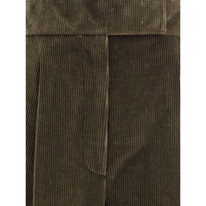 Wide-Leg Velvet Pants