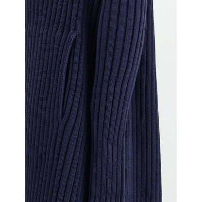 Ribbed Shawl-Collar Cardigan