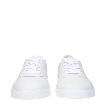 White Leather Low Tops