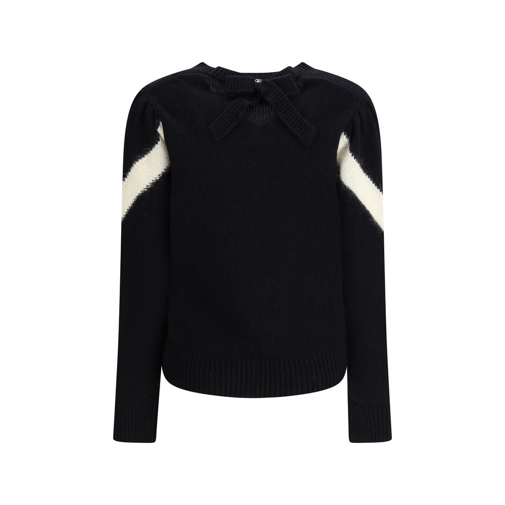 Wool Sweater with a bow at the back