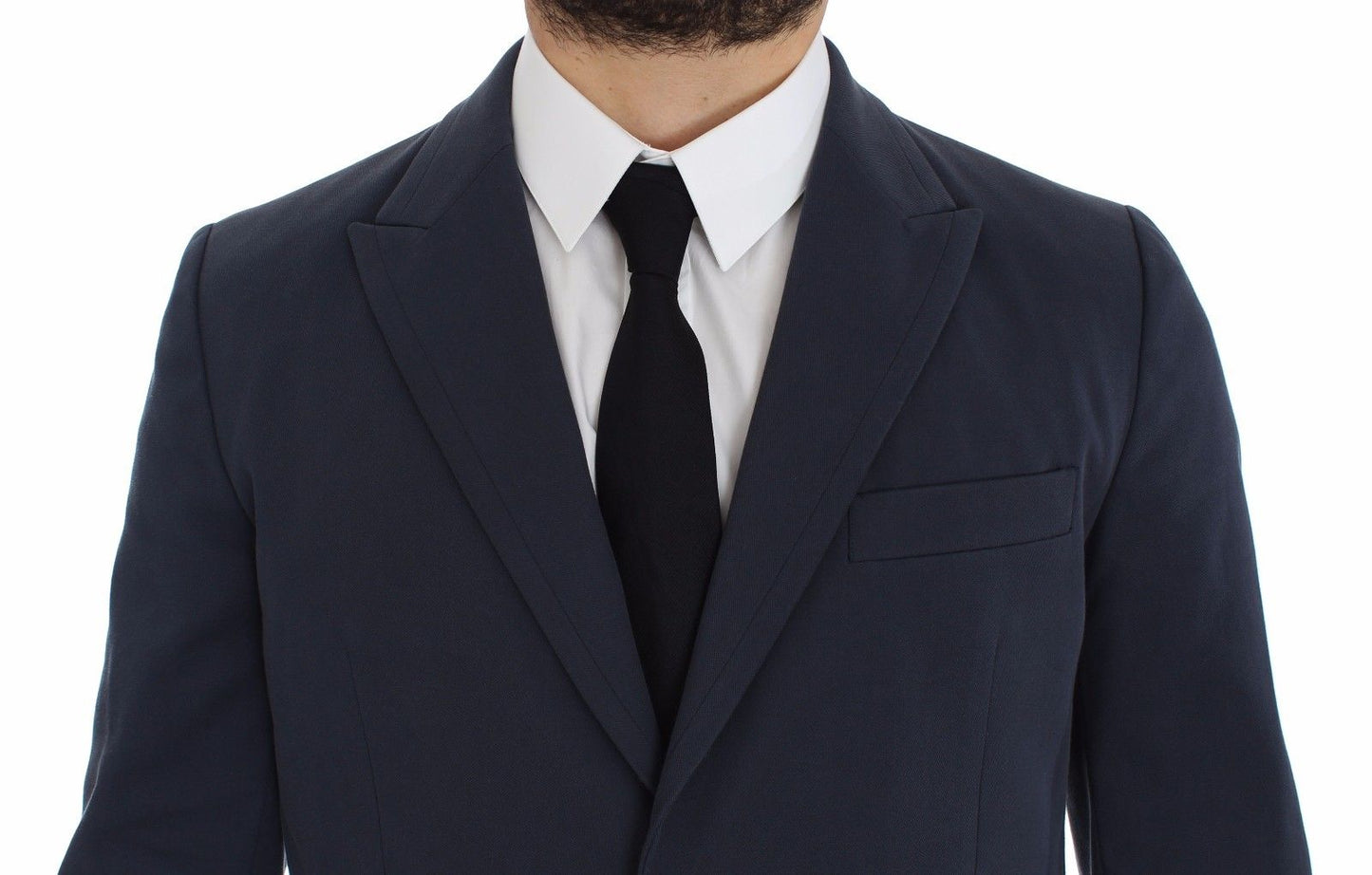 Elegante chaqueta blazer de algodón elástico azul